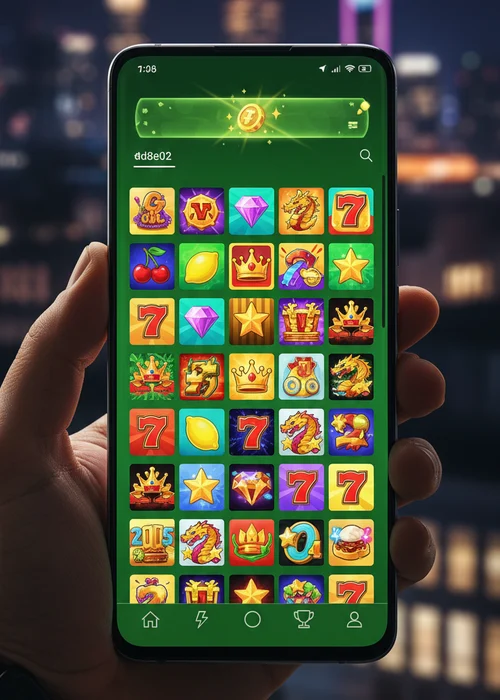 Moderne en aantrekkelijke interface van B8 Casino met een overzicht van populaire online gokkasten en live casinospellen.